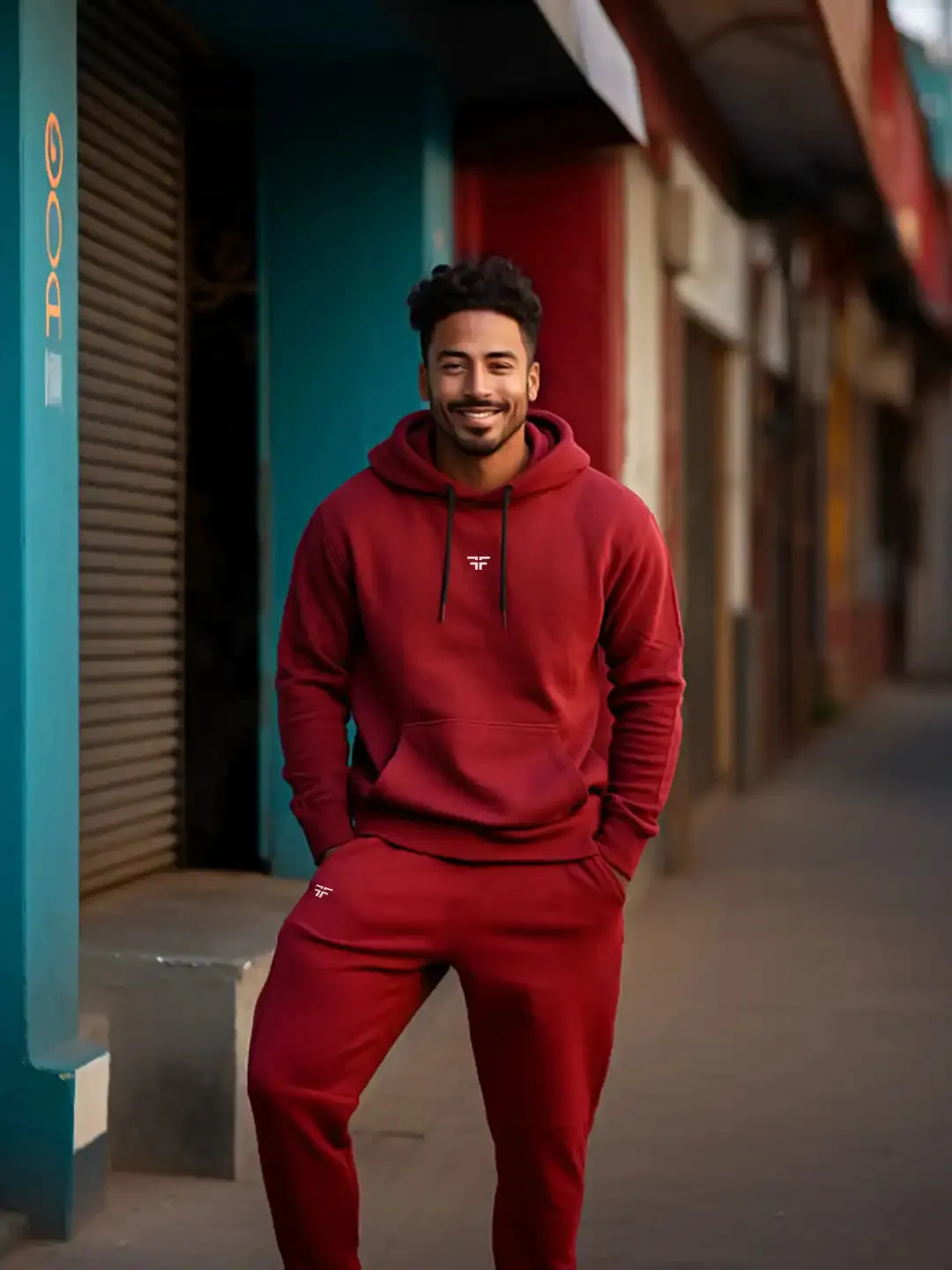 || RED THERMAL CO-ORD SET (HOODIE AND JOGGER COMBO) ||