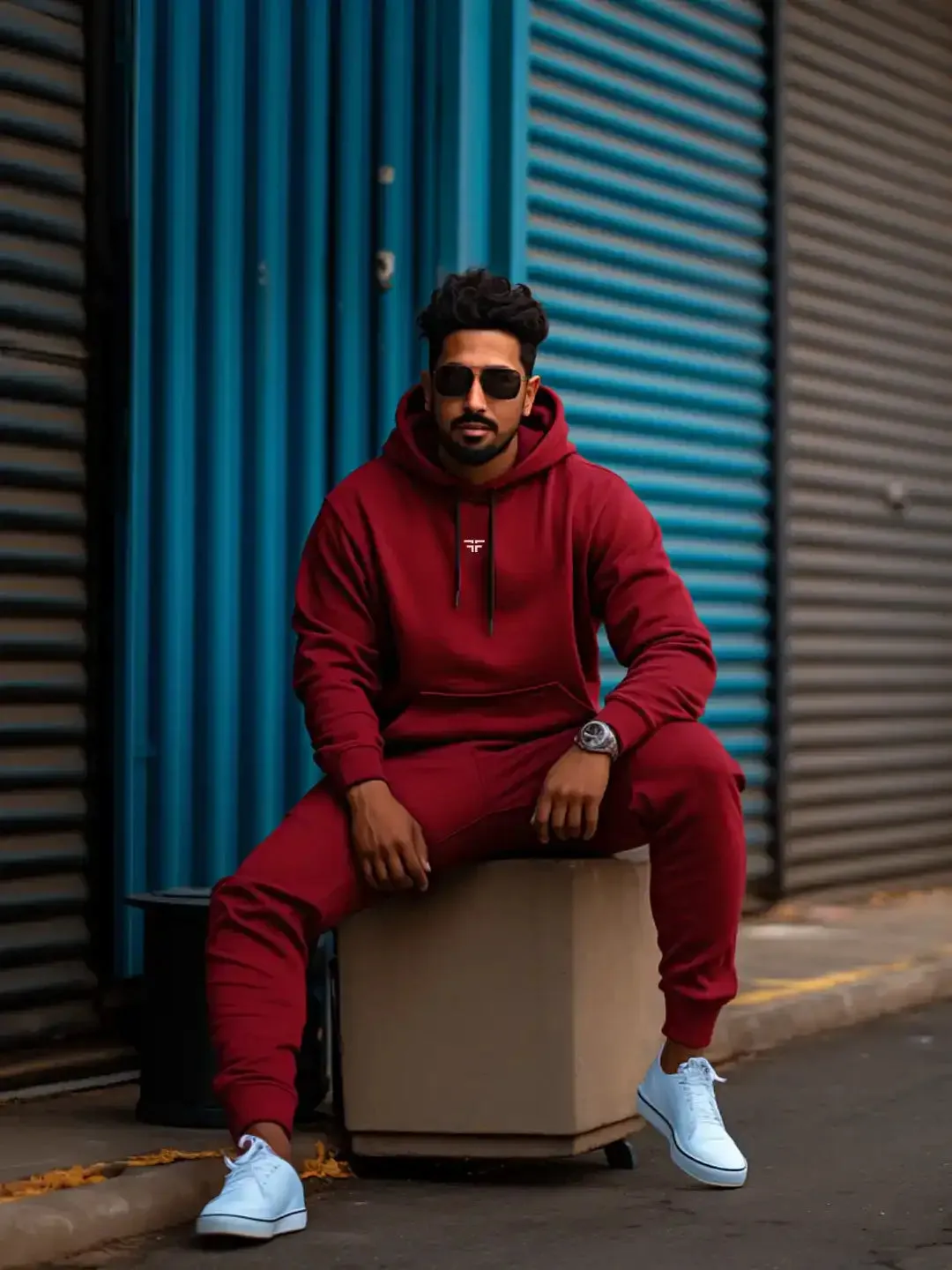 || RED THERMAL CO-ORD SET (HOODIE AND JOGGER COMBO) ||