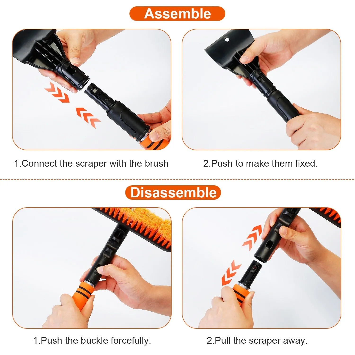 3-in-1 Extendable Windshield Ice Scraper