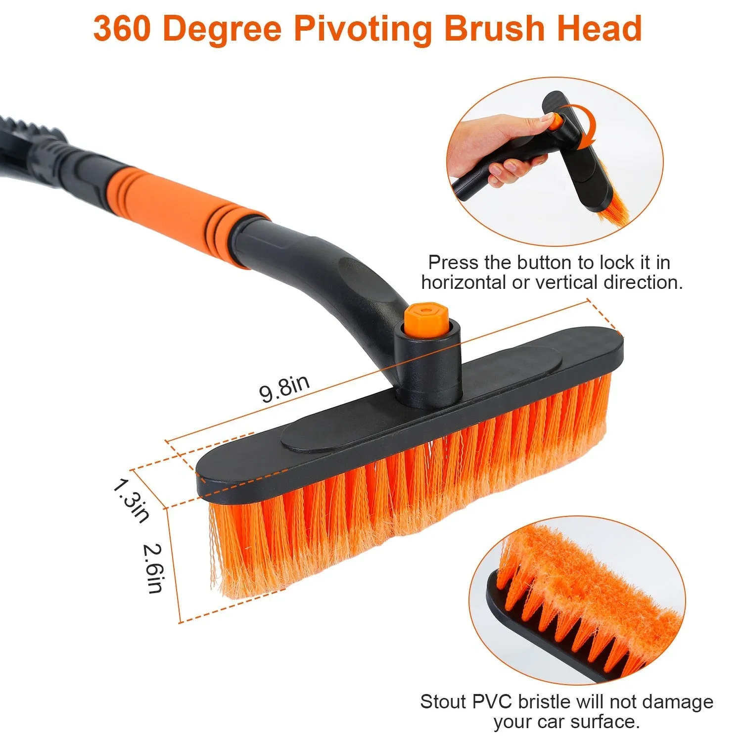 3-in-1 Extendable Windshield Ice Scraper