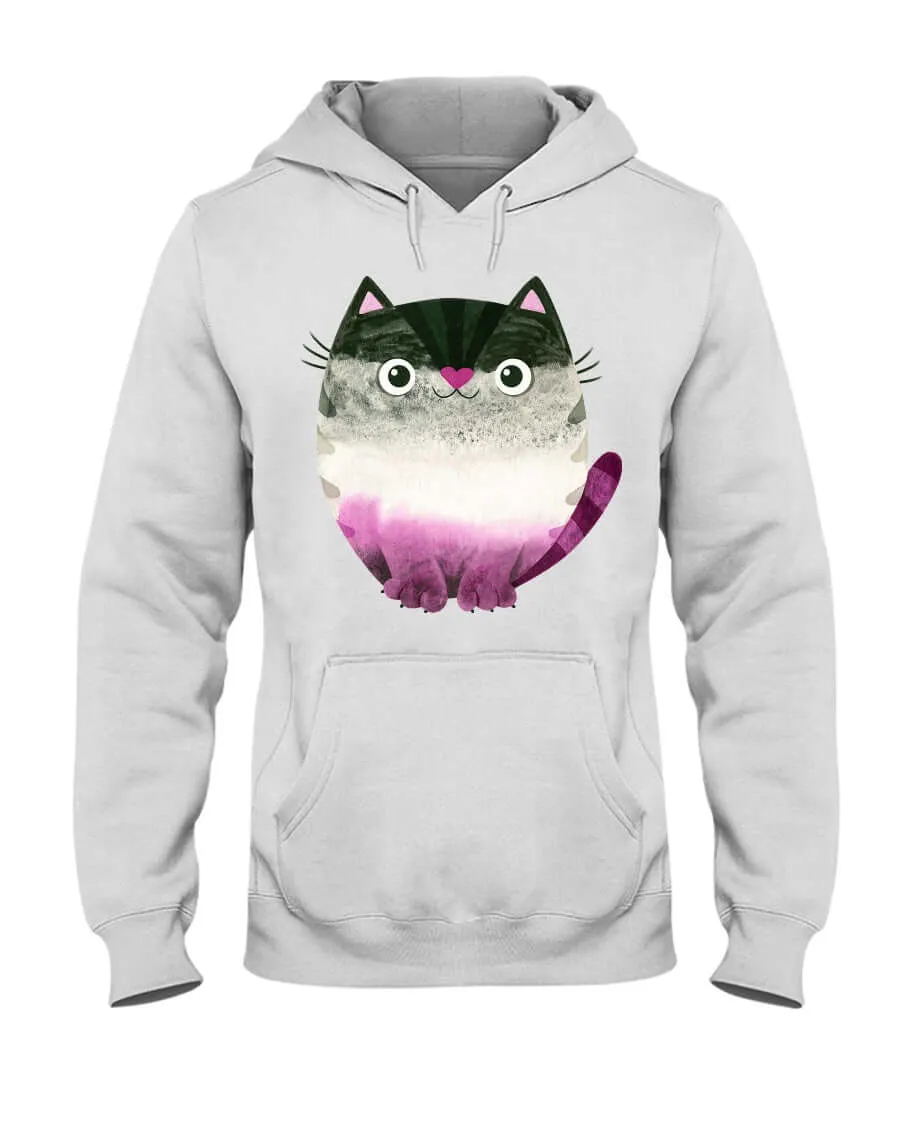 Asexual Cat Hoodie | LGBT  Merch | Unisex - Subtle Asexual Pride Hoodie
