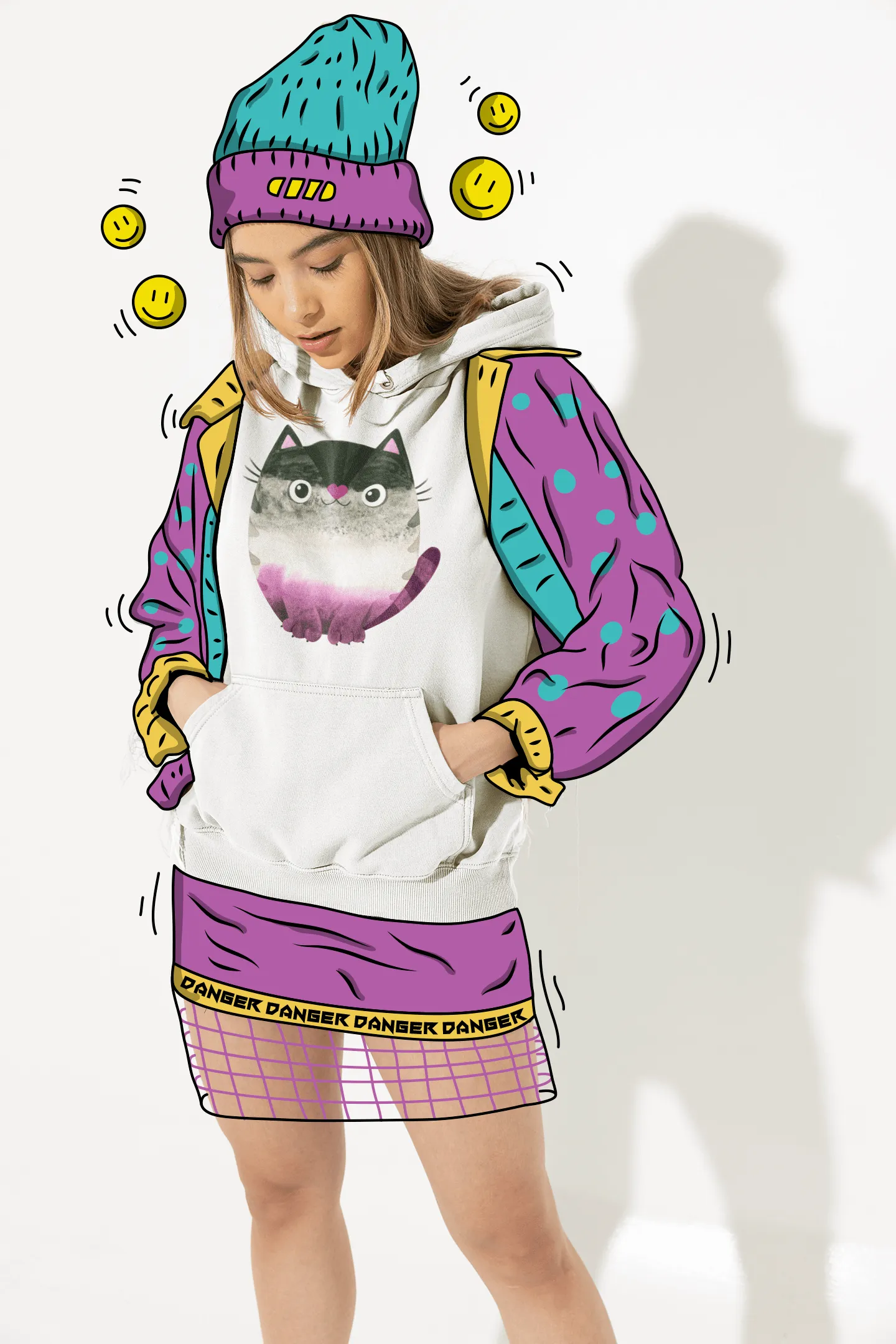 Asexual Cat Hoodie | LGBT  Merch | Unisex - Subtle Asexual Pride Hoodie