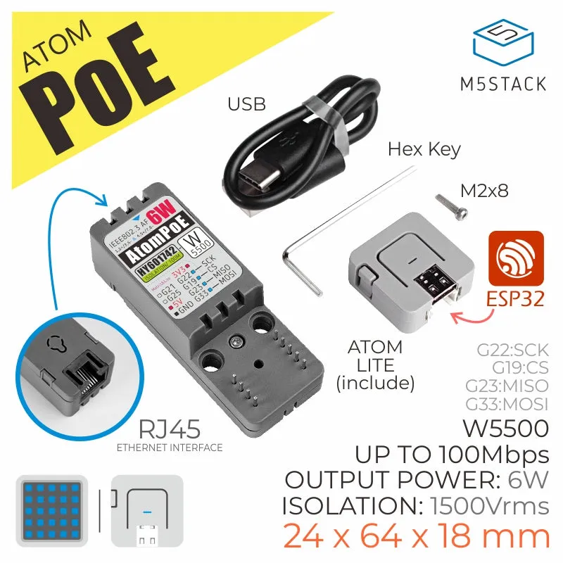 ATOM PoE Kit with W5500 (HY601742E)