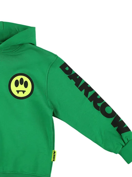 Barrow   Printed cotton hoodie 