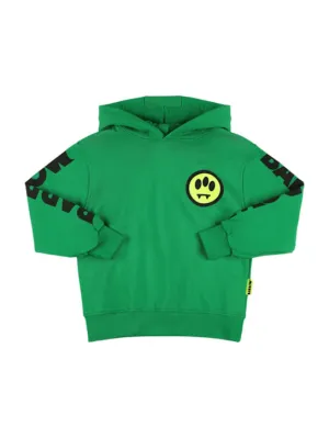 Barrow   Printed cotton hoodie 