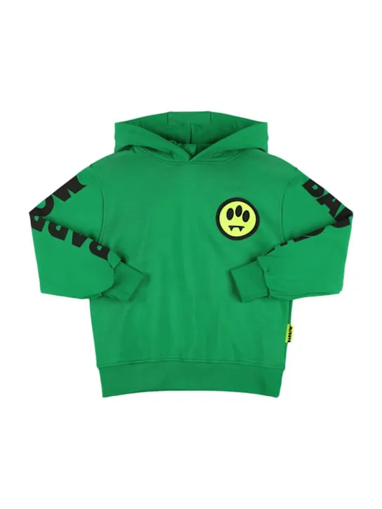 Barrow   Printed cotton hoodie 