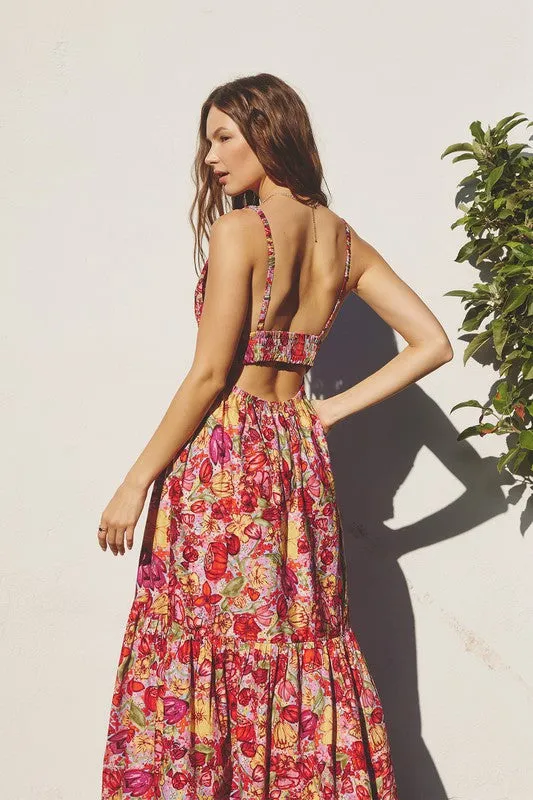 Berry Much So Cut-out Detail Dress