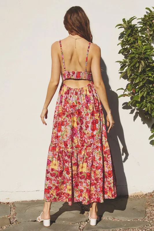 Berry Much So Cut-out Detail Dress