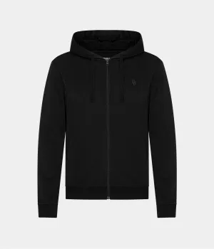 Black bamboo zip-up hoodie