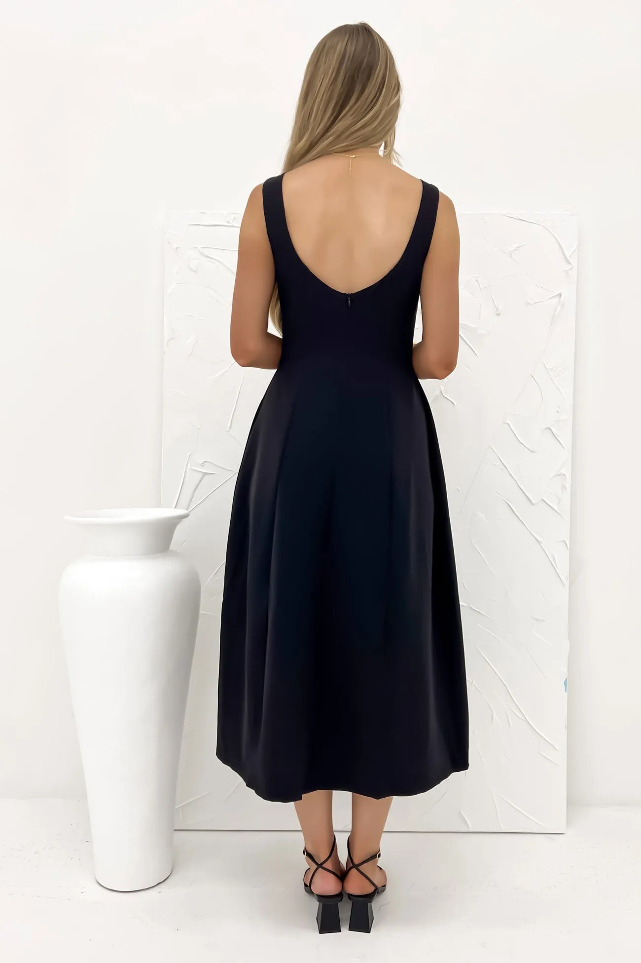 Briony Midi Dress Black
