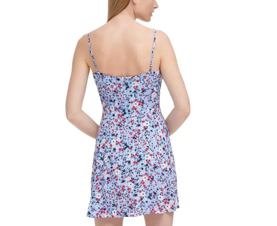 CALVIN KLEIN JEANS Women's Mini Summer Dress in Light Blue