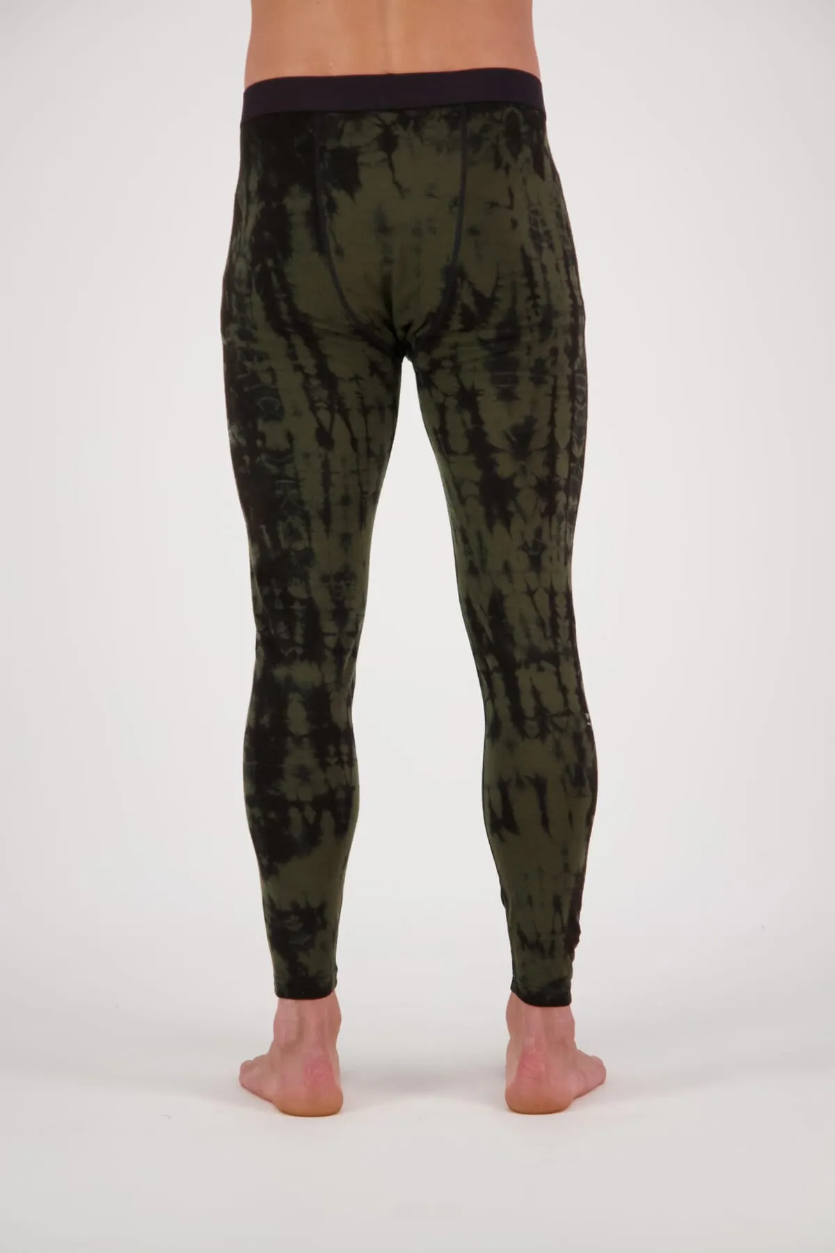 Cascade Merino Base Layer Legging - Olive Tie Dye