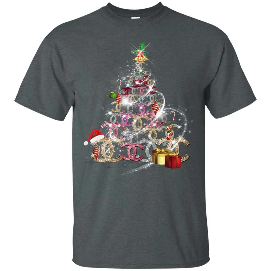 Chanel Christmas Tree T-shirt Men Cotton T-Shirt