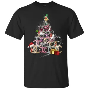 Chanel Christmas Tree T-shirt Men Cotton T-Shirt