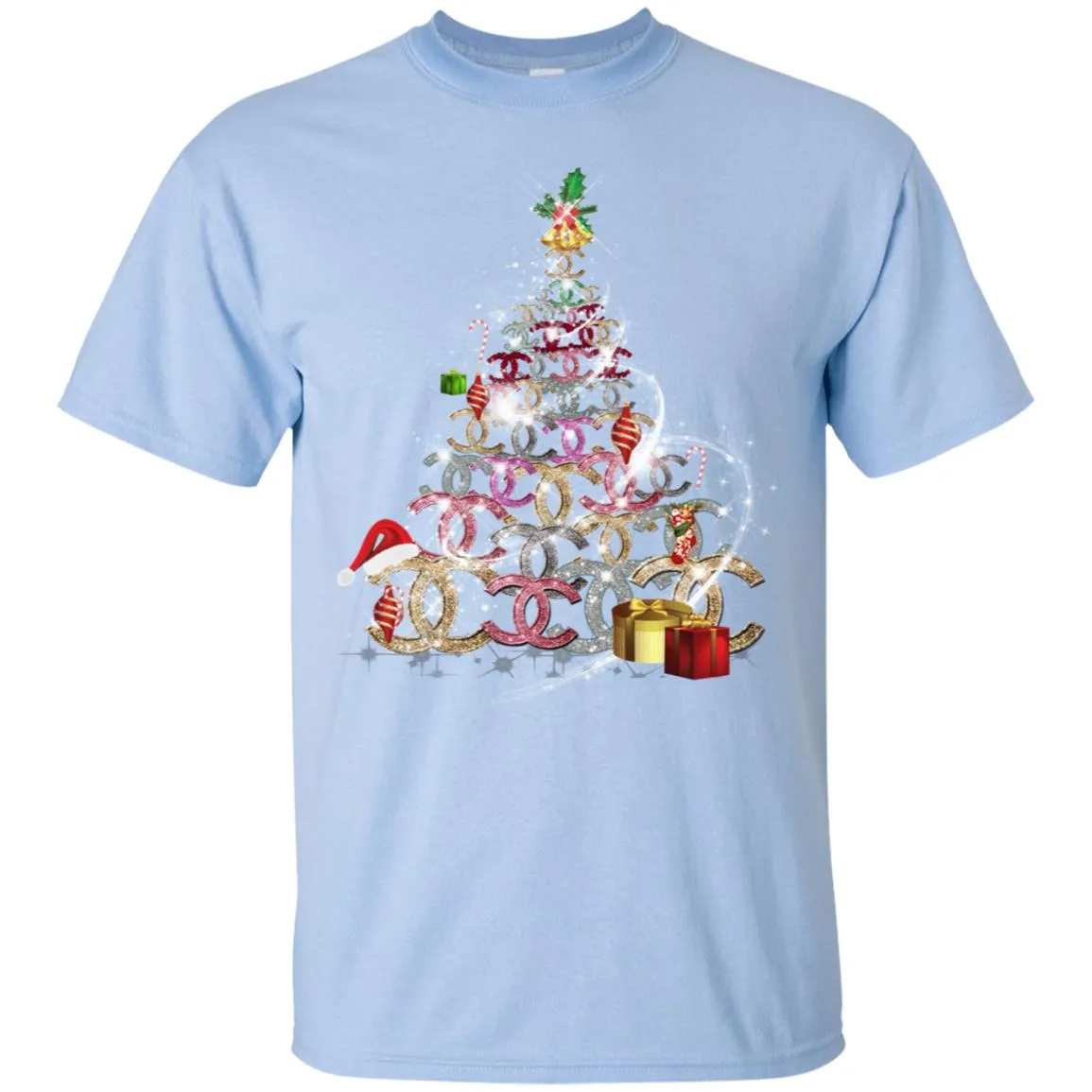 Chanel Christmas Tree T-shirt Men Cotton T-Shirt