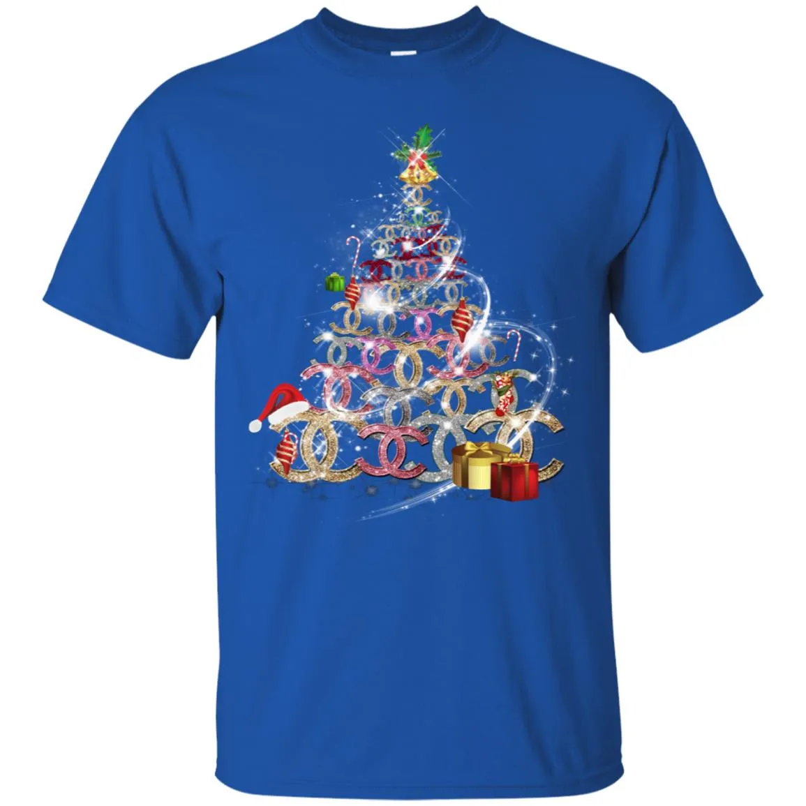 Chanel Christmas Tree T-shirt Men Cotton T-Shirt