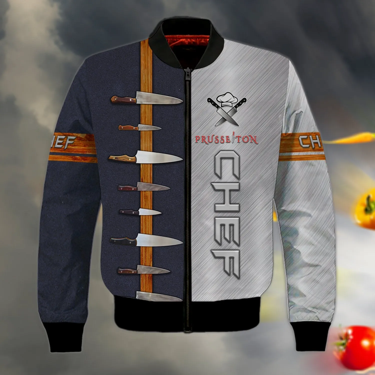 Chef Cook Prusseiton Knife Metal 3D Sweatshirt Hoodie, Gift for Chef Sweatshirt Christmas