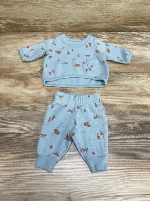 Child Of Mine 2pc Thermal Shirt & Pants Blue sz Preemie