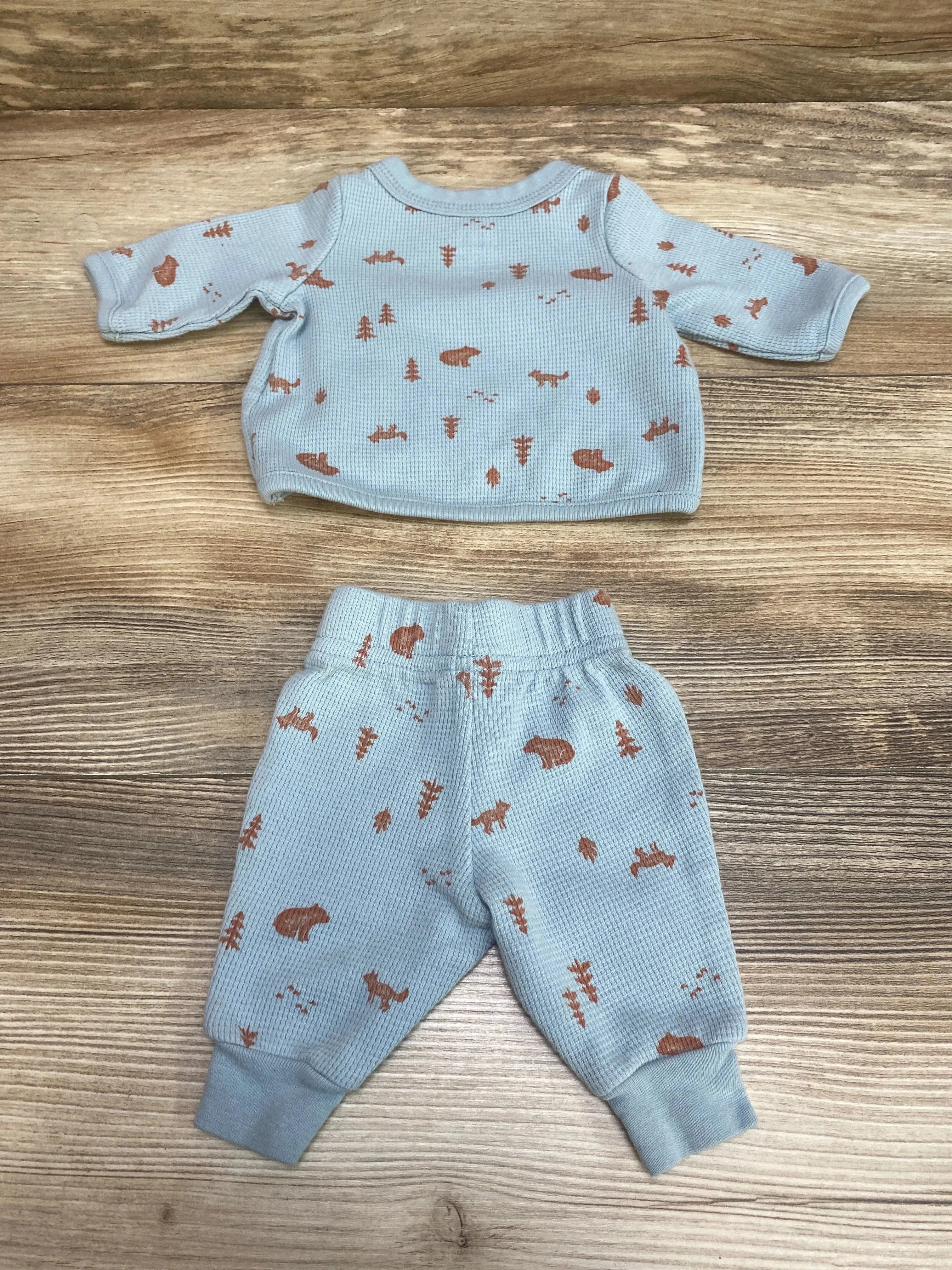 Child Of Mine 2pc Thermal Shirt & Pants Blue sz Preemie