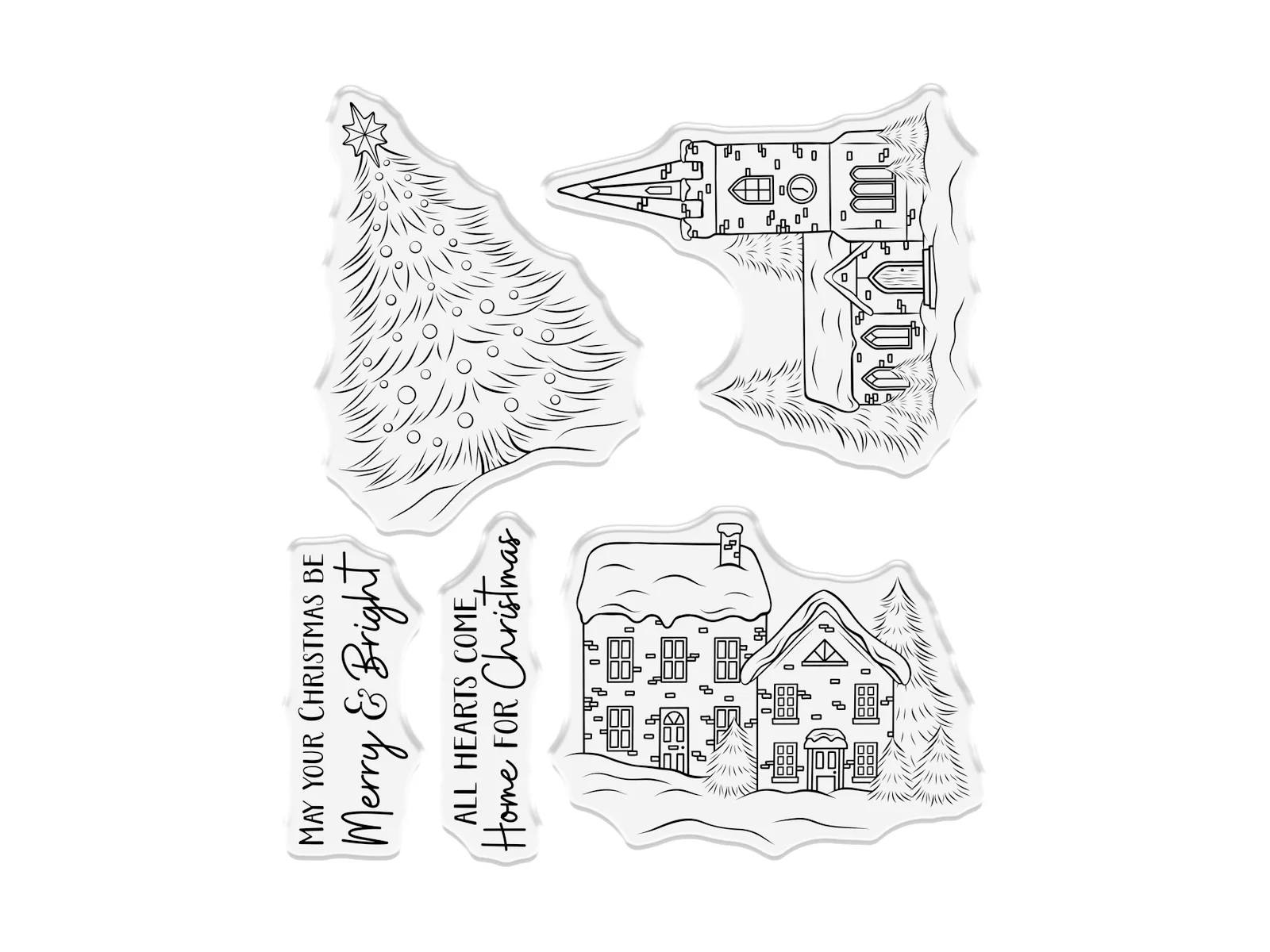 Crafters Companion Stamp and Die - Home for Christmas