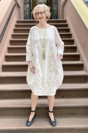 Cutout Embroidery Bubble Dress
