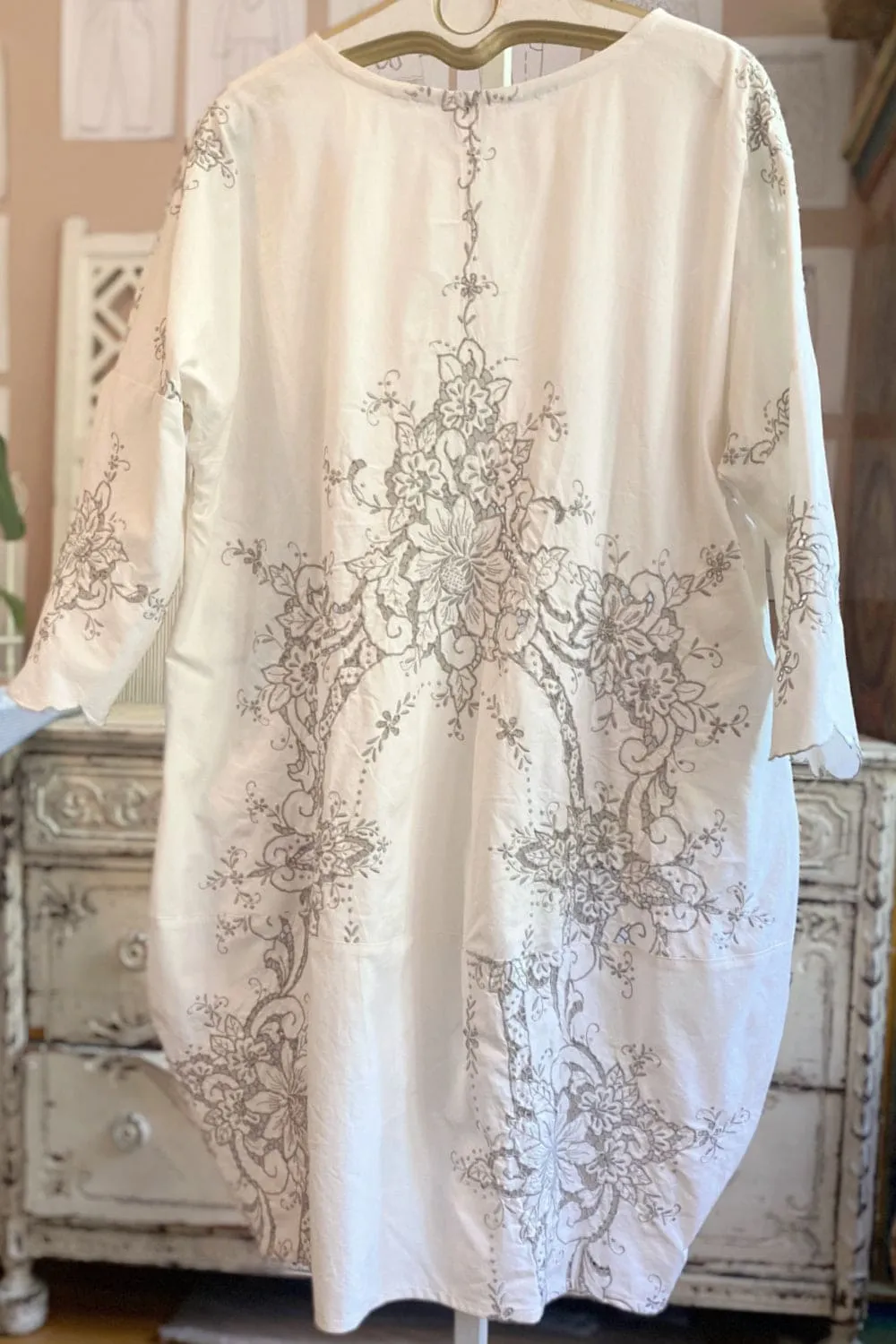 Cutout Embroidery Bubble Dress