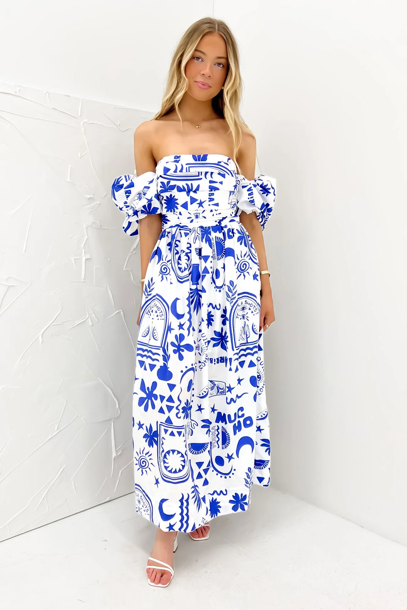 Dempsey Midi Dress Blue Paradise