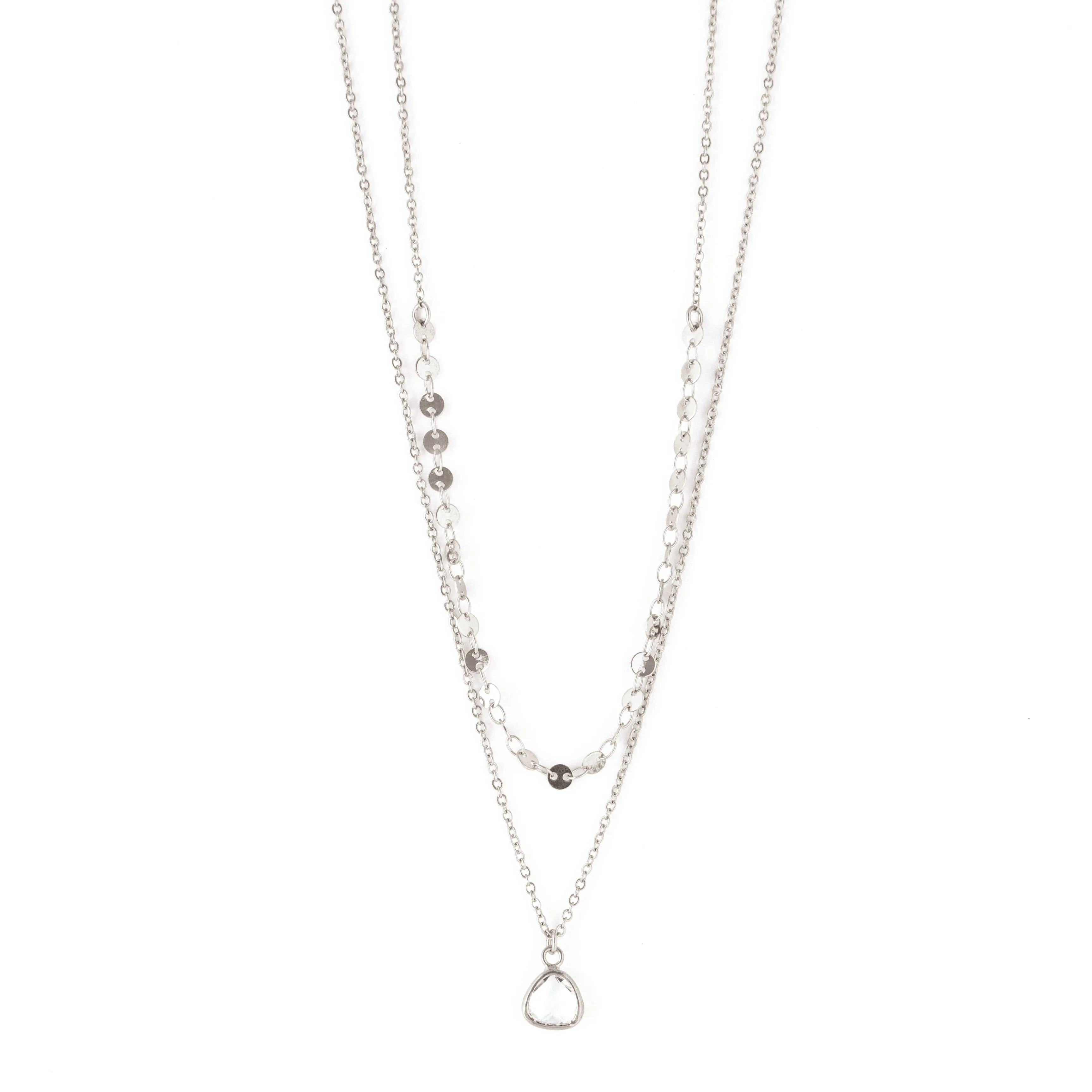 Double Layer Crystal Necklace