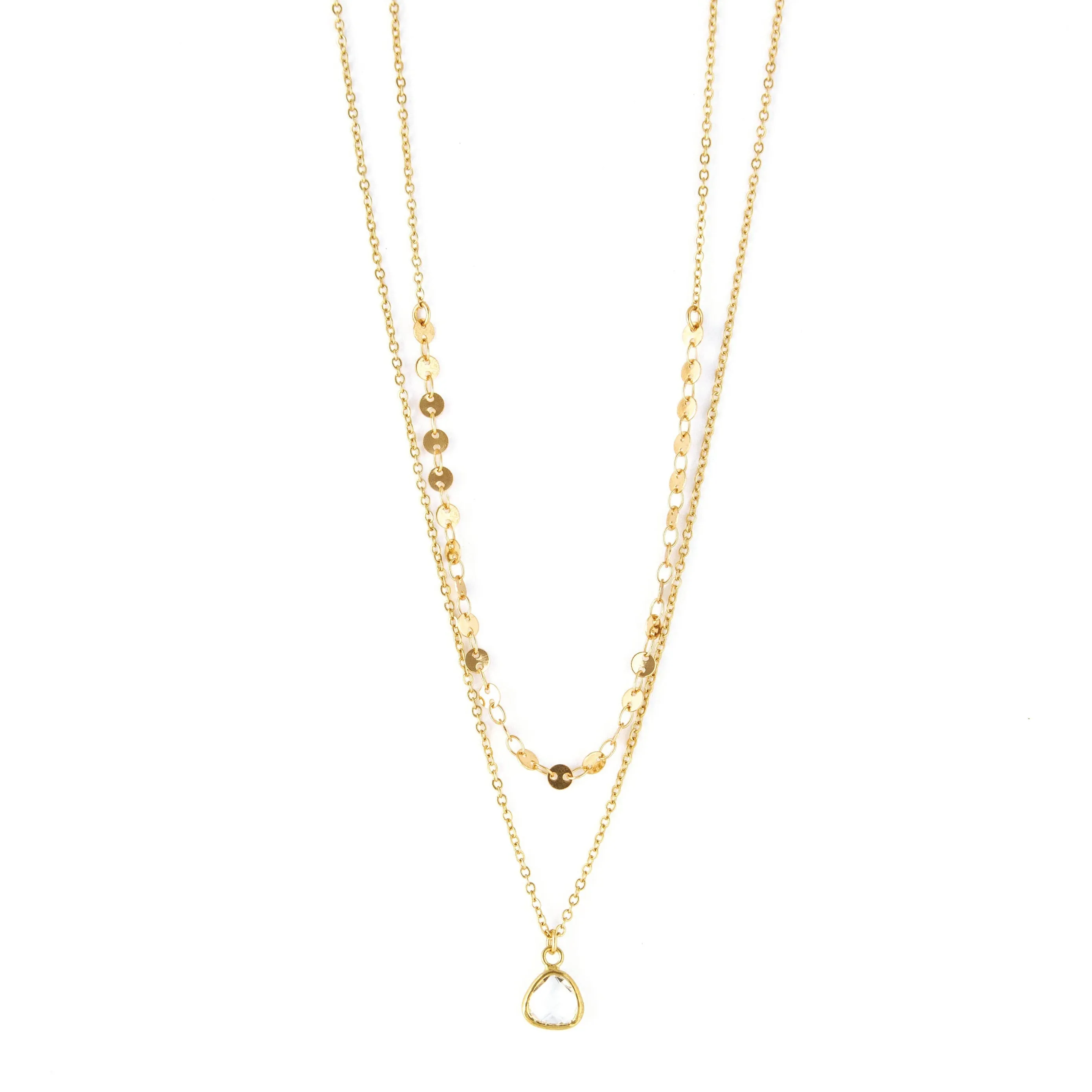 Double Layer Crystal Necklace