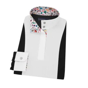 Essex Classics Girls Long Sleeve Happy Doodles "Luna" Performance Show Shirt