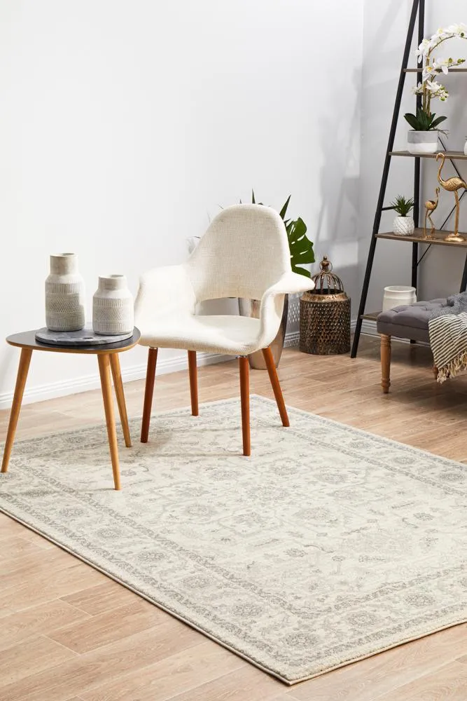 Evoke Winter White Transitional Rug 290 x 200 CM