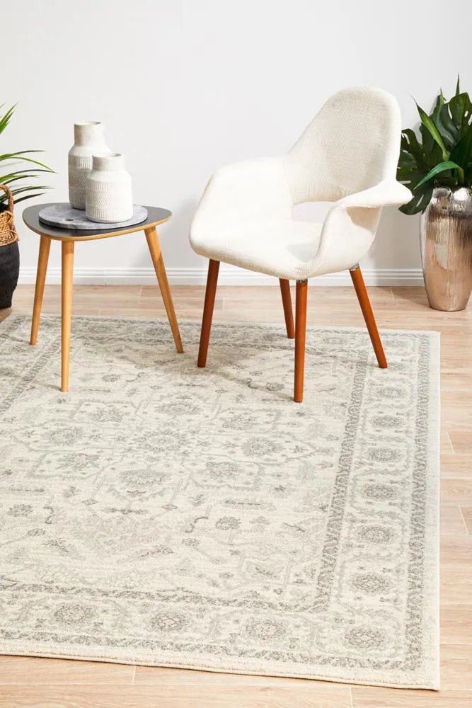 Evoke Winter White Transitional Rug 290 x 200 CM