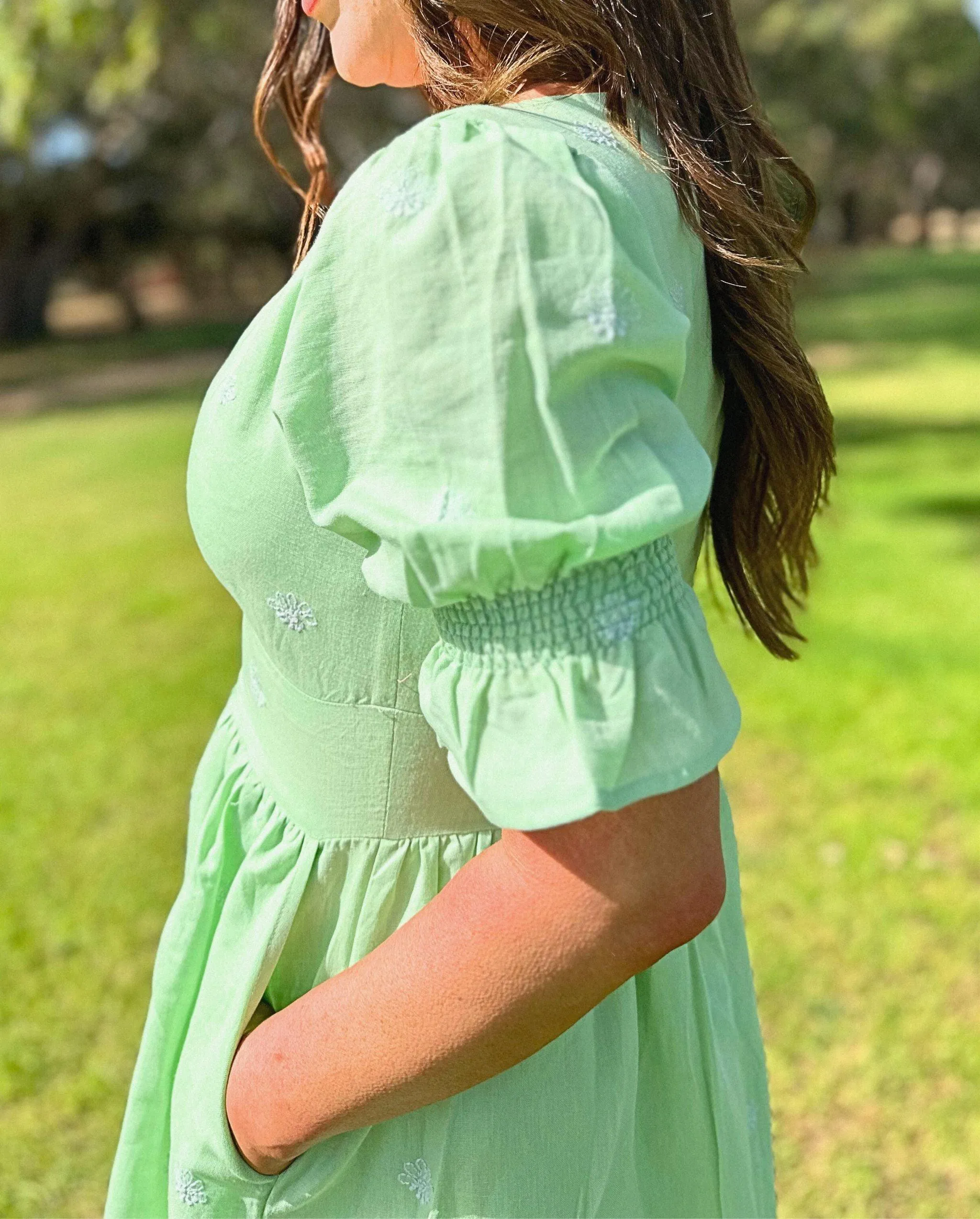 Fiza Linen Midi Dress