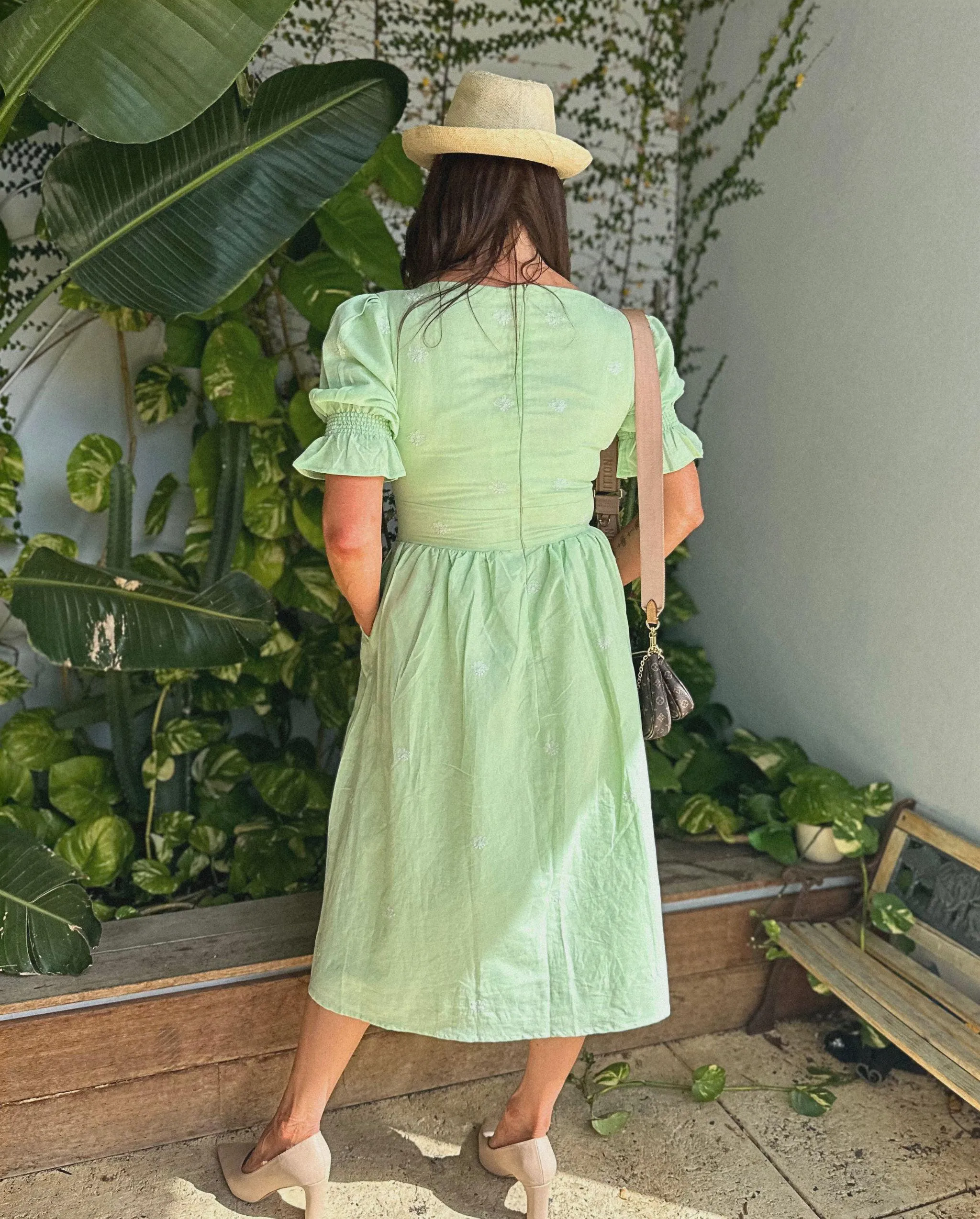 Fiza Linen Midi Dress