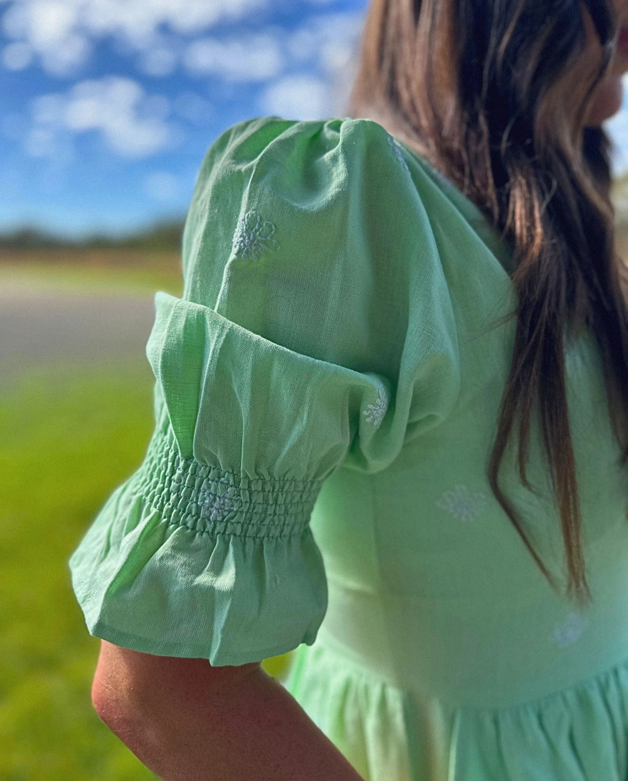 Fiza Linen Midi Dress