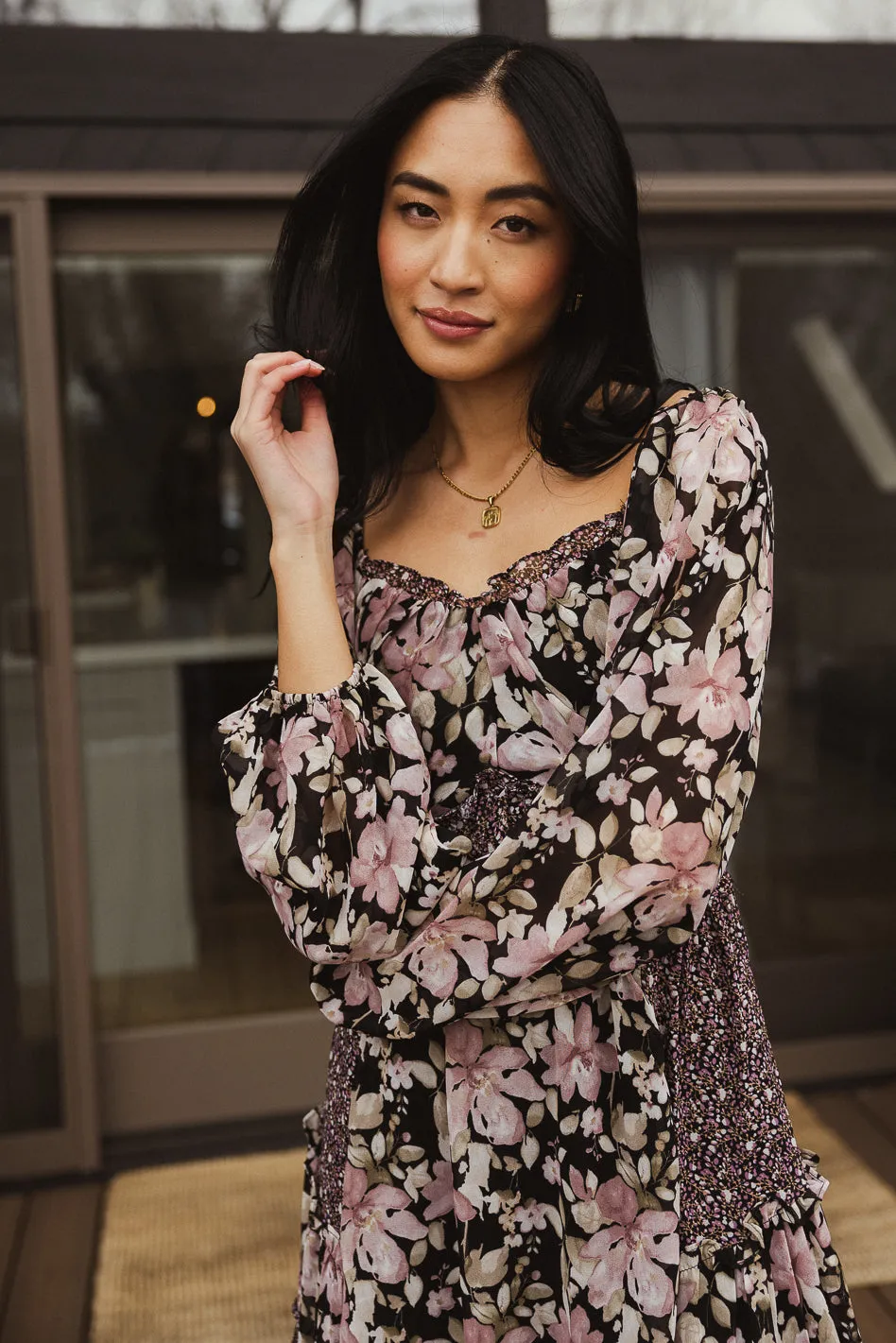 Floral Patchwork Midi Dress - FINAL SALE