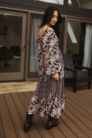 Floral Patchwork Midi Dress - FINAL SALE