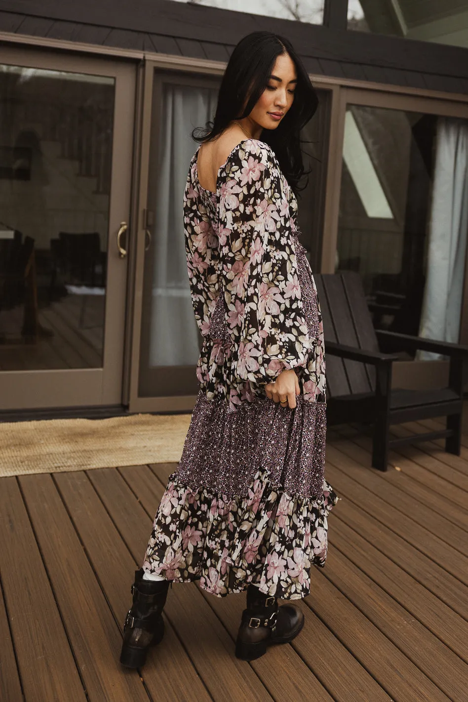 Floral Patchwork Midi Dress - FINAL SALE