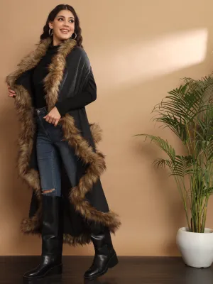 Fur Cape, Fur Jacket, Fur Coat, Fur Shawl-all in one Free Size Fur Wrap
