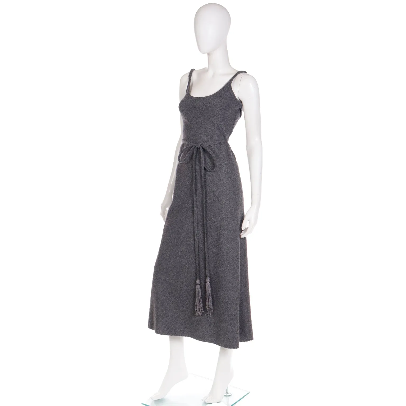 Geoffrey Beene Vintage Grey Wool Day Dress