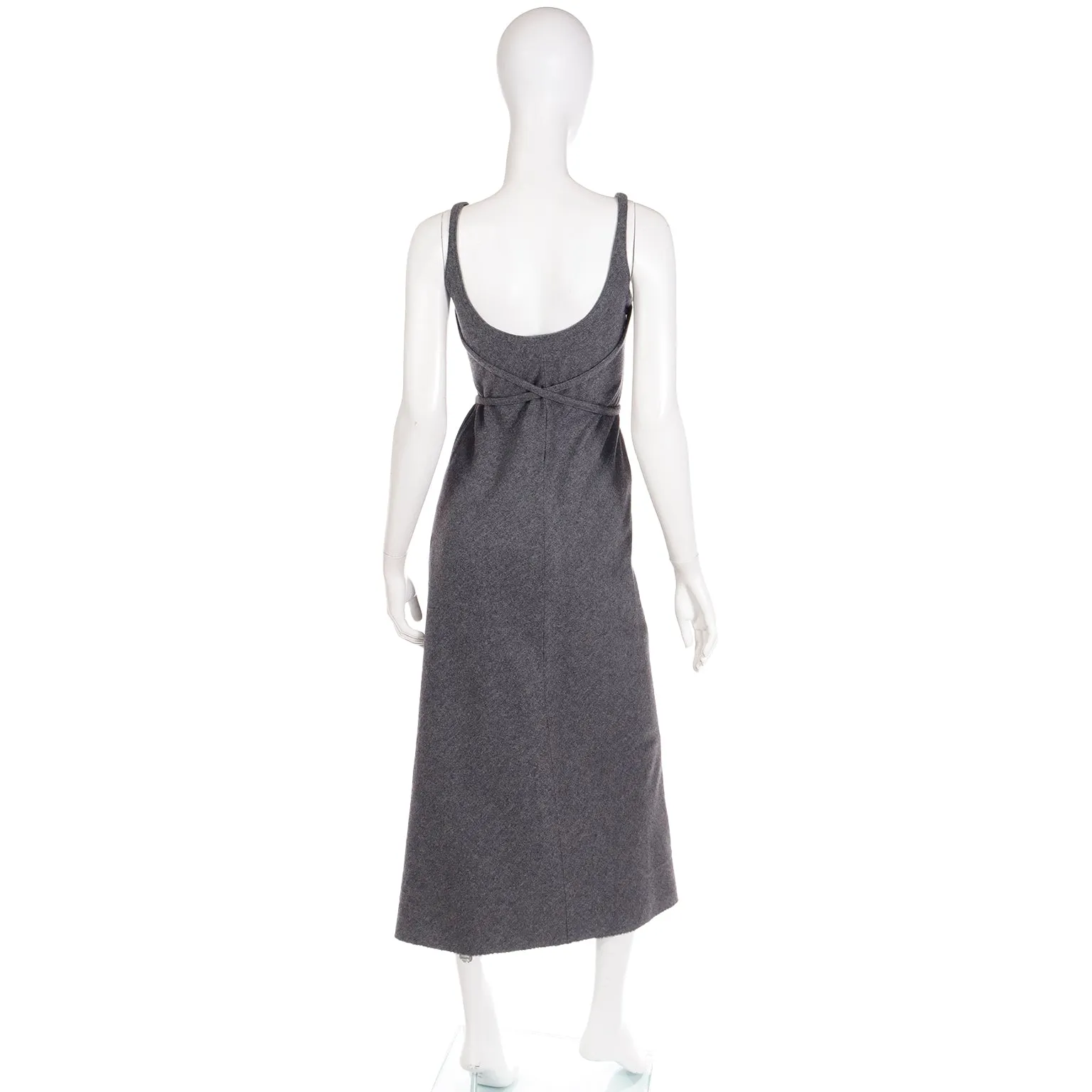 Geoffrey Beene Vintage Grey Wool Day Dress