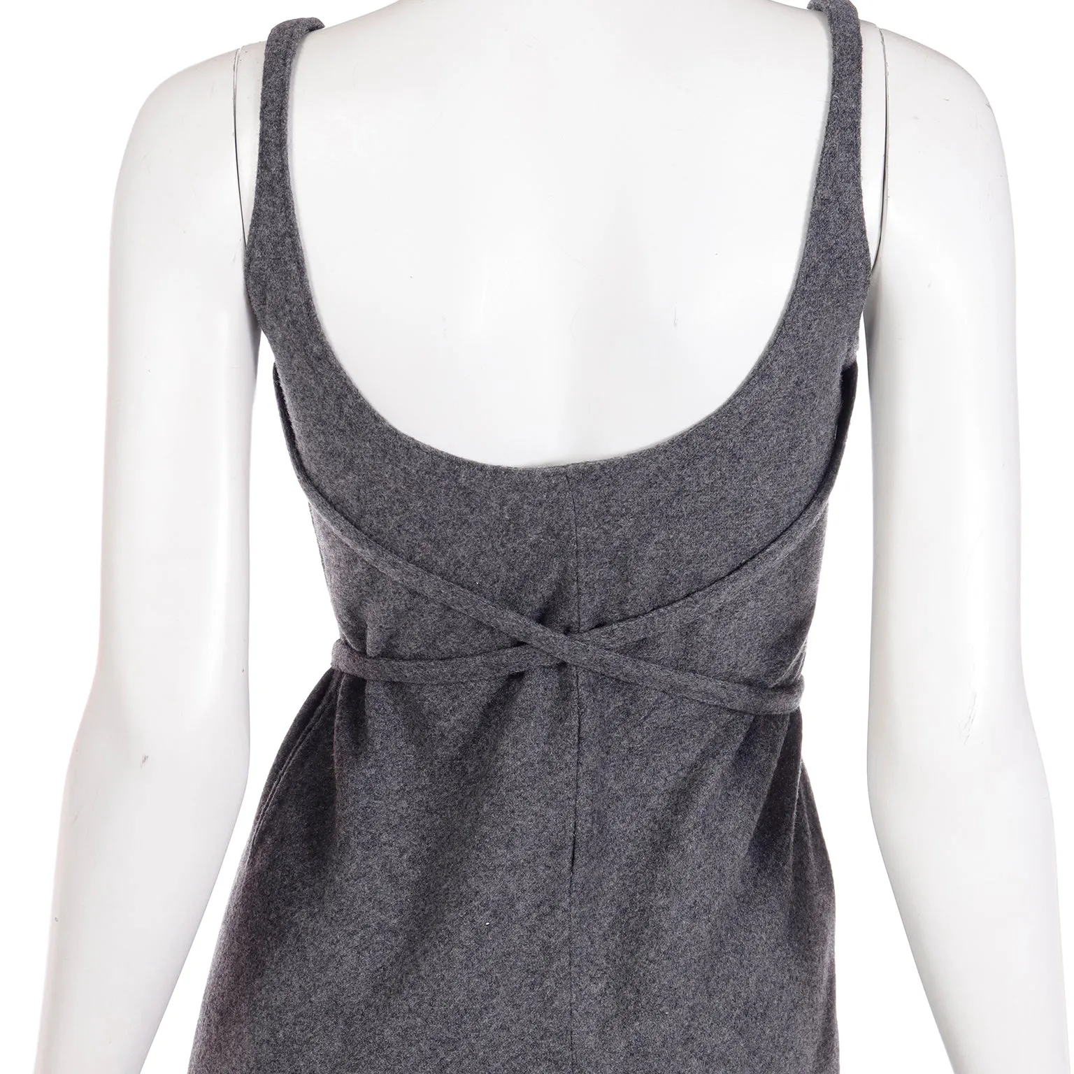 Geoffrey Beene Vintage Grey Wool Day Dress