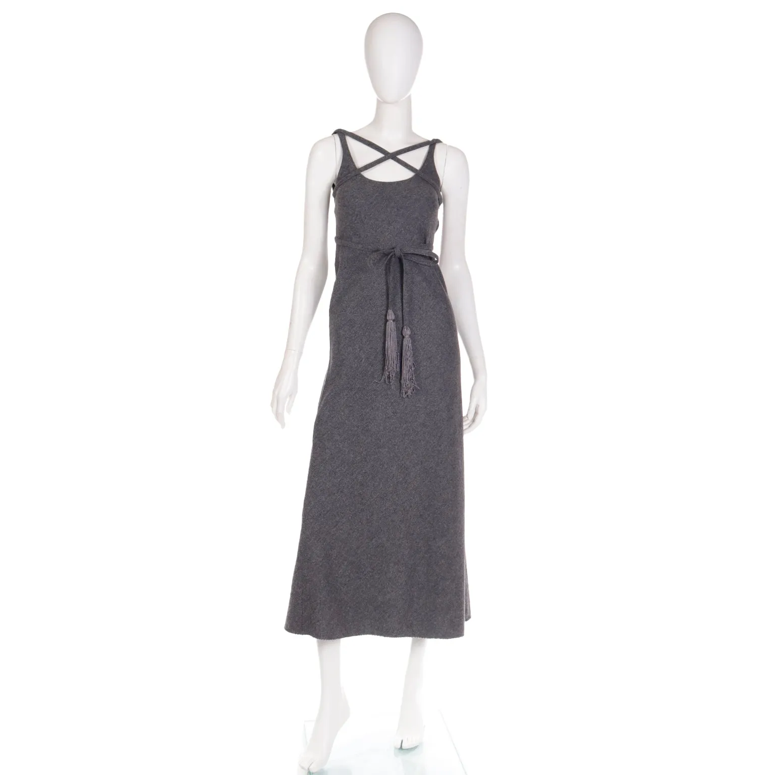 Geoffrey Beene Vintage Grey Wool Day Dress