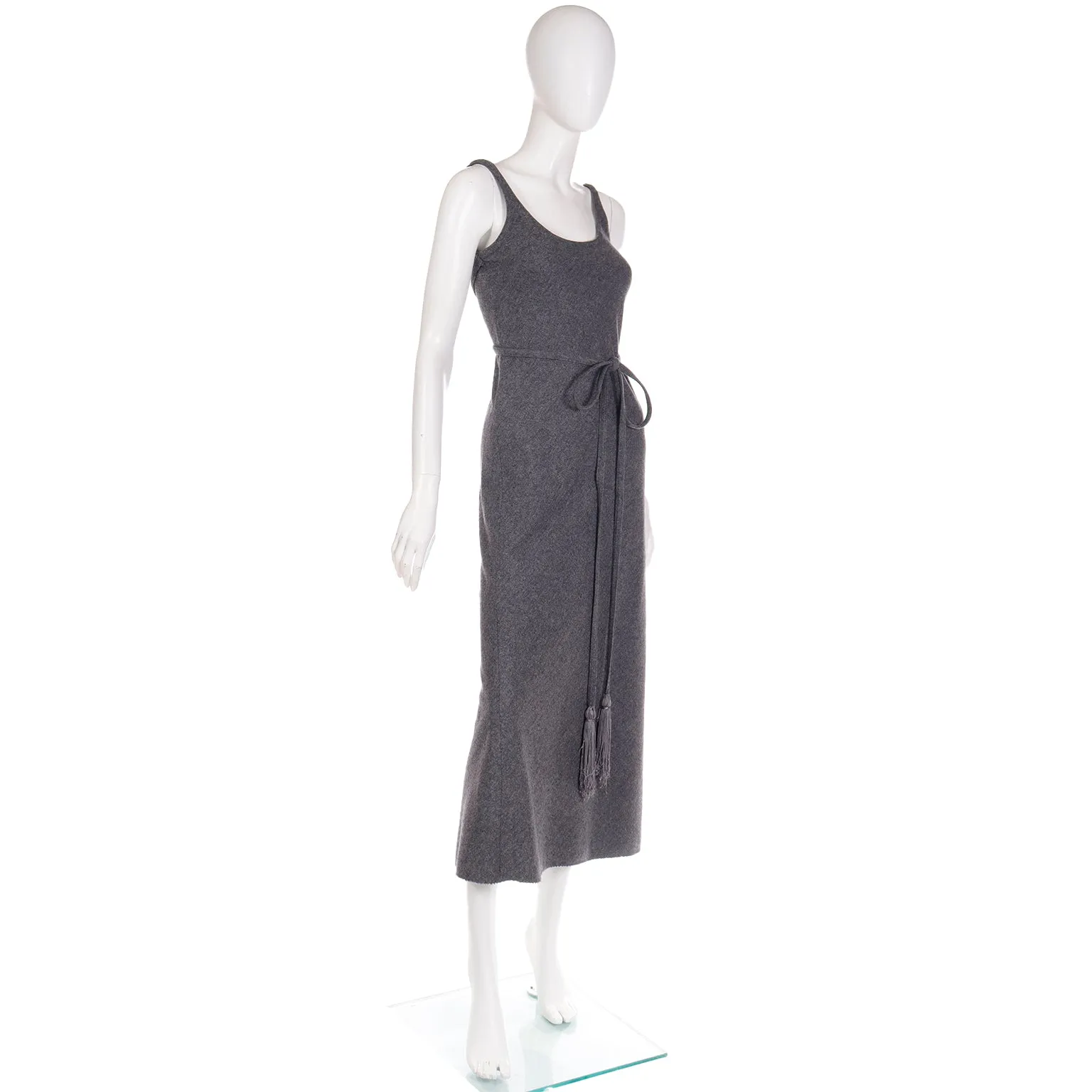Geoffrey Beene Vintage Grey Wool Day Dress