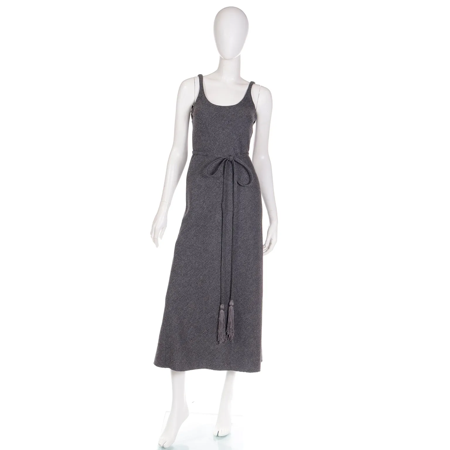Geoffrey Beene Vintage Grey Wool Day Dress