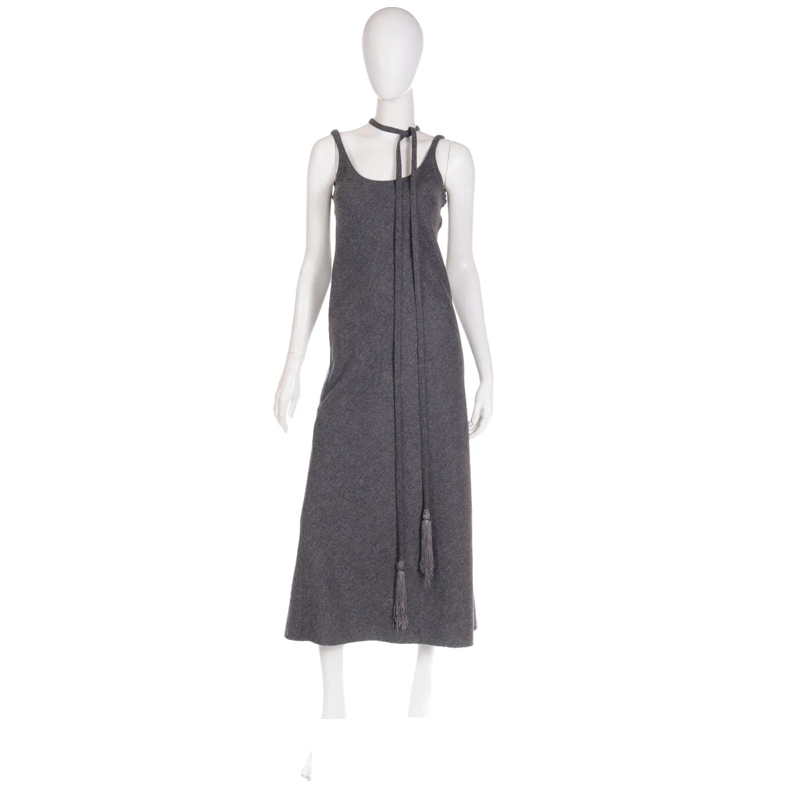 Geoffrey Beene Vintage Grey Wool Day Dress