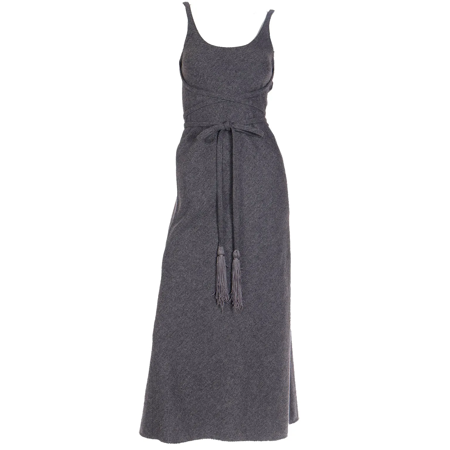 Geoffrey Beene Vintage Grey Wool Day Dress