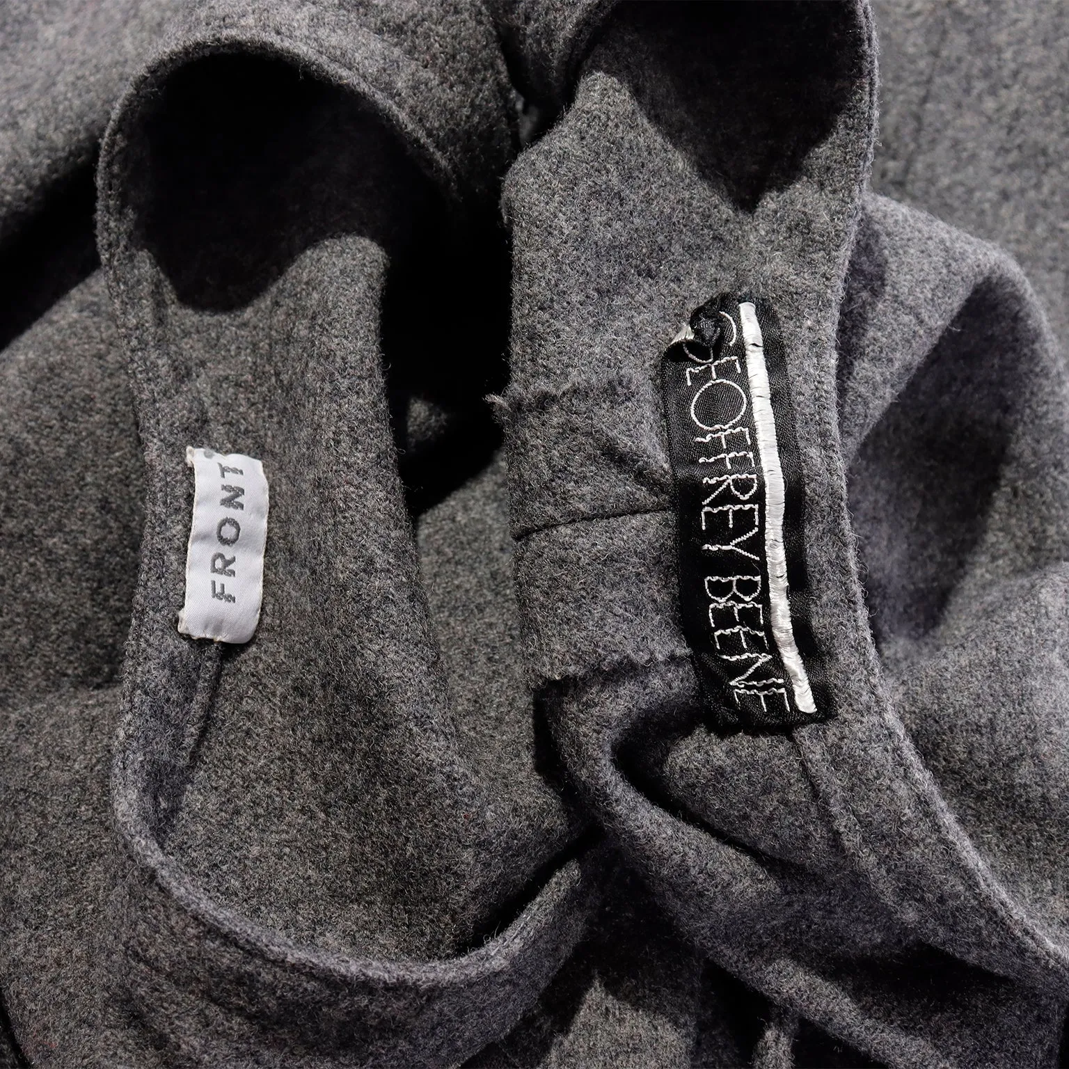 Geoffrey Beene Vintage Grey Wool Day Dress