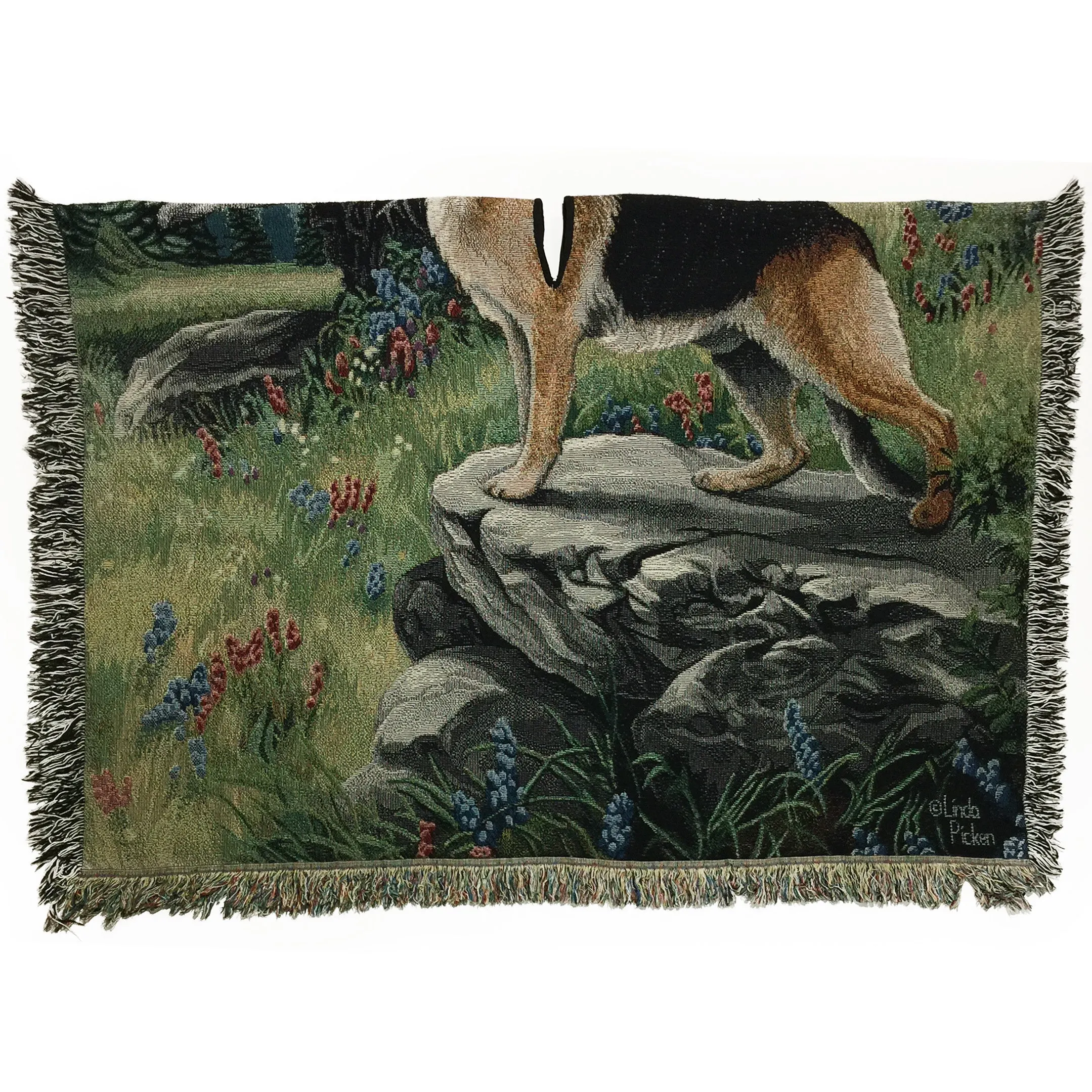 German Shepard Print Poncho