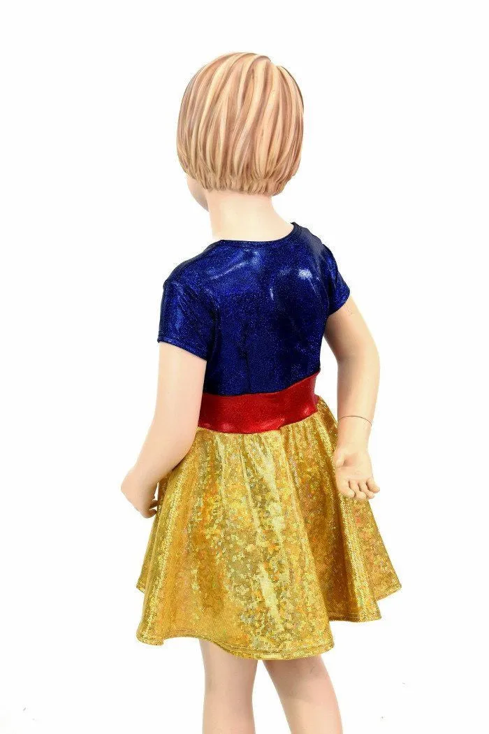 Girls Snowy Princess Skater Dress